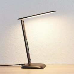 Lindby Ludmilla LED tafellamp, display, zwart