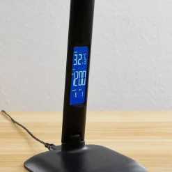 Lindby Ludmilla LED tafellamp, display, zwart