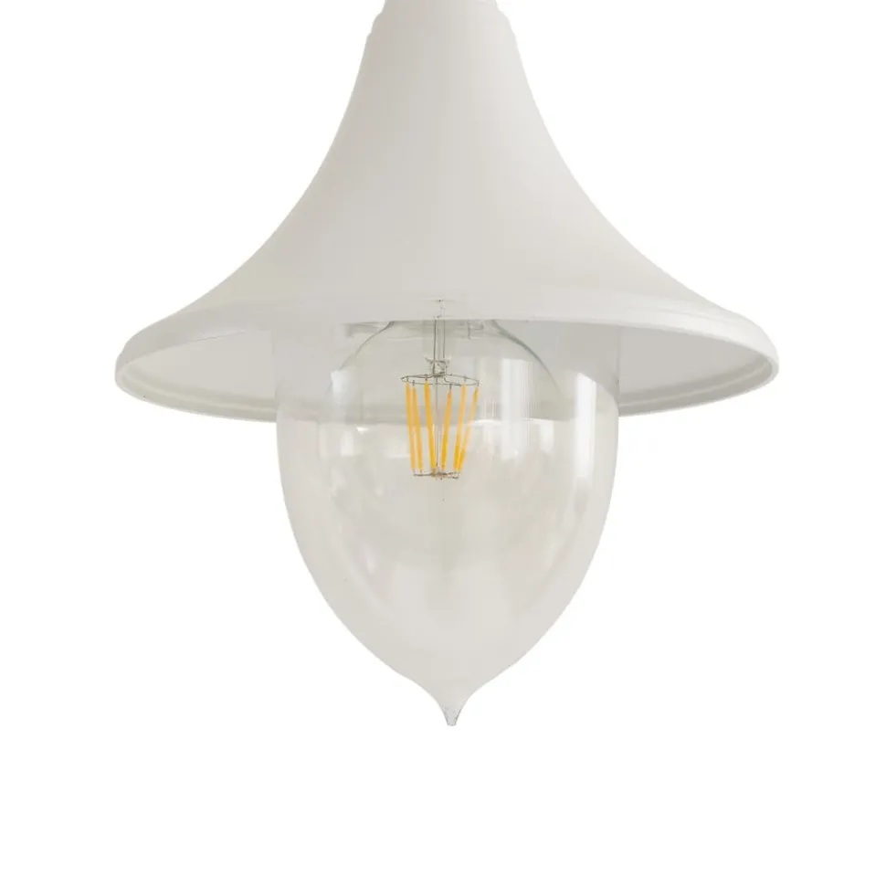 Lindby Madea buitenlamp, wit, 2-lamps, 213 cm, E27, IP44