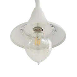 Lindby Madea buitenlamp, wit, 2-lamps, 213 cm, E27, IP44