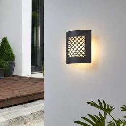 Lindby Mailo aluminium buitenwandlamp, grijs