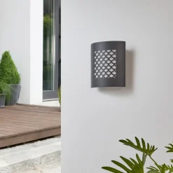 Lindby Mailo aluminium buitenwandlamp, grijs