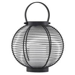 Lindby Mairuna LED solar-lantaarn, zwart, 22,7 cm