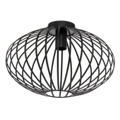 Lindby Maivi plafondlamp, zwart, 40 cm, ijzer, kooi