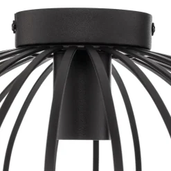Lindby Maivi plafondlamp, zwart, 40 cm, ijzer, kooi
