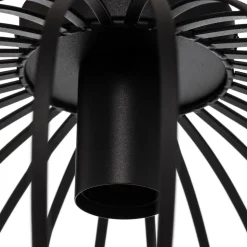 Lindby Maivi plafondlamp, zwart, 40 cm, ijzer, kooi