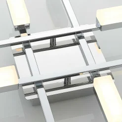 Lindby Mally LED plafondlamp in chroom, 8-lamps