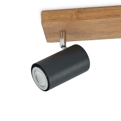 Lindby Maniva plafondspot, 44cm, 3-lamps, zwart, GU10