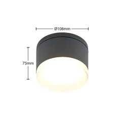 Lindby Mathea LED buiten-plafondlamp, cilinder