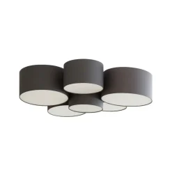 Lindby Maureka plafondlamp, 94 cm, 6-lamps, textiel