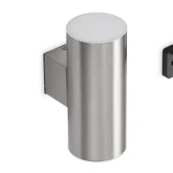 Lindby Maurun LED solarwandlamp, zilver