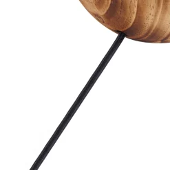 Lindby Mayumi tafellamp, hoogte 31 cm, hout, textiel