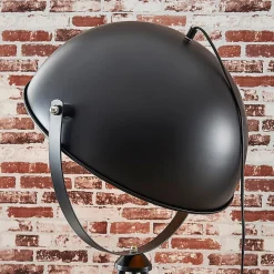 Lindby Meline vloerlamp, zwart/goud, metaal, driepoot