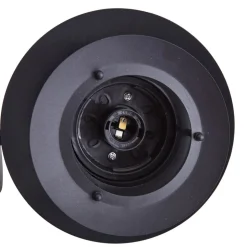 Lindby Meliora buitenwandlamp, zwart, ijzer, IP44, E27