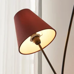 Lindby Melis vloerlamp, 130 cm, 3-lamps, textiel