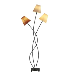 Lindby Melis vloerlamp, 130 cm, 3-lamps, textiel