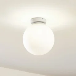 Lindby Meriala plafondlamp wit, glas Ø 25cm