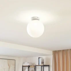 Lindby Meriala plafondlamp wit, glas Ø 25cm