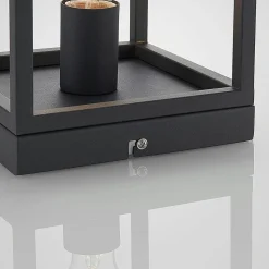 Lindby Meron plafondlamp, doosvorm, donkergrijs