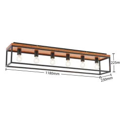 Lindby Miravi plafondlamp, 6-lamps