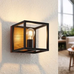 Lindby Miravi wandlamp met houtelement