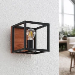 Lindby Miravi wandlamp met houtelement