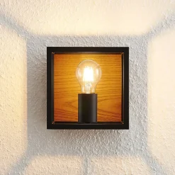 Lindby Miravi wandlamp met houtelement