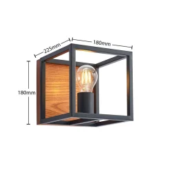 Lindby Miravi wandlamp met houtelement