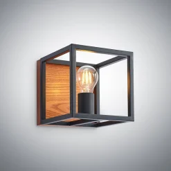 Lindby Miravi wandlamp met houtelement