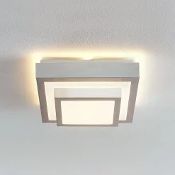 Lindby Mirco LED plafondlamp, hoekig, 27 cm