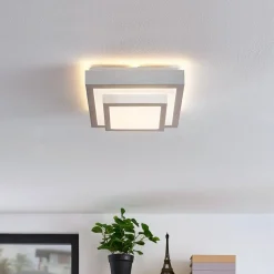 Lindby Mirco LED plafondlamp, hoekig, 27 cm
