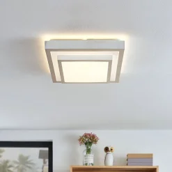 Lindby Mirco LED plafondlamp, hoekig, 37,5cm