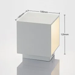 Lindby Mirza aluminium-wandlamp, hoekig, wit