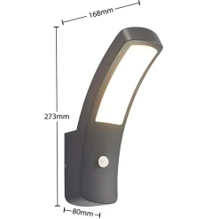 Lindby Moshe LED buiten wandlamp met sensor
