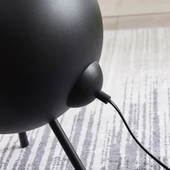 Lindby Muriel tafellamp, hoogte 38 cm, zwart, goud, metaal