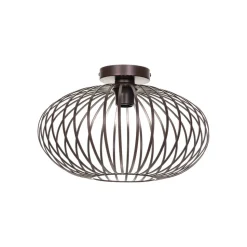 Lindby Nahele plafondlamp, bruin, metaal, Ø 40 cm, E27