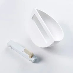 Lindby Narin wandlamp, wit, gips, halfrond, 28cm