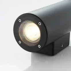 Lindby Nati buitenwandlamp, 22 cm, antraciet, IP54, rond