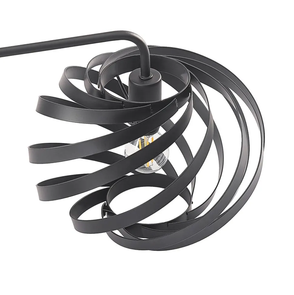 Lindby Niobano plafondlamp in zwart staal