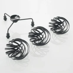 Lindby Niobano plafondlamp in zwart staal