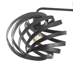 Lindby Niobano plafondlamp in zwart staal