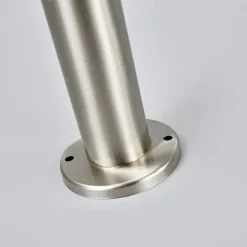 Lindby Noemi tuinpadverlichting, grijs, roestvrij staal, 80 cm, IP44