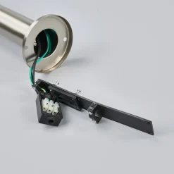 Lindby Noemi tuinpadverlichting, grijs, roestvrij staal, 80 cm, IP44