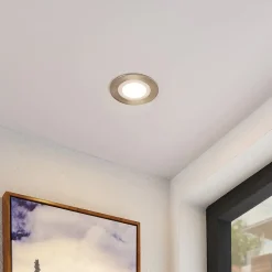 Lindby Noor LED inbouwspot RGBW, nikkel