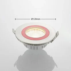 Lindby Noor LED inbouwspot RGBW, nikkel