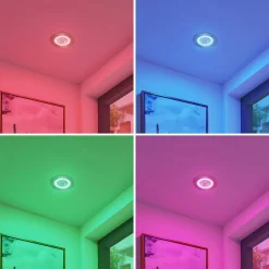 Lindby Noor LED inbouwspot RGBW, nikkel