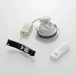 Lindby Noor LED inbouwspot RGBW, nikkel