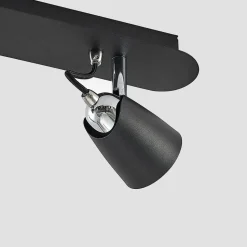 Lindby Noria plafondspot, zwart, 4-lamps