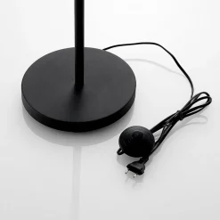 Lindby Nymar vloerlamp, stof, zwart-goud