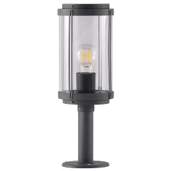 Lindby Ojali sokkellamp, rond, donkergrijs